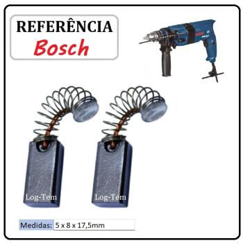 JOGO DE ESCOVA DE CARVÃO - FURADEIRA BOSCH -  9618088985 - 1184 - GSB 20-2