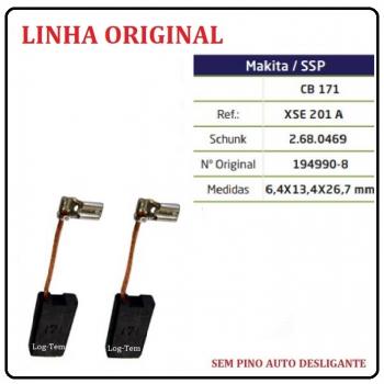 XSE 201 A - ESCOVA DE CARVÃO MAKITA - CB 171 - S/ PINO