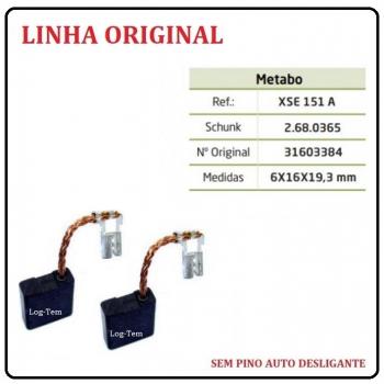 XSE 151 A - ESCOVA DE CARVÃO METABO - W 20-230 - S/ PINO