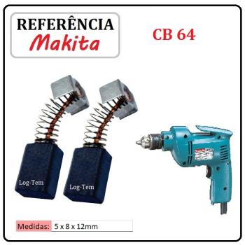 JOGO DE ESCOVA DE CARVÃO - FURADEIRA MAKITA - 194969-9 - CB 64 - 6010 B