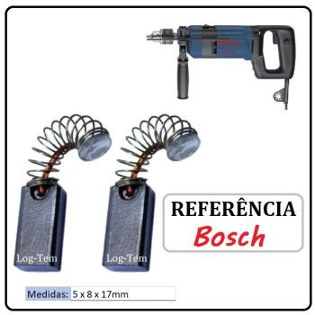 JOGO DE ESCOVA DE CARVÃO - FURADEIRA BOSCH - 1607014117 - 1129.0 - GBM 13