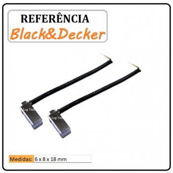 JOGO DE ESCOVA DE CARVÃO - FURADEIRA BLACK & DECKER AGULHA - 601277 - 7950