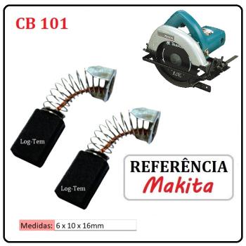 JOGO DE ESCOVA DE CARVÃO - SERRA CIRCULAR MAKITA - 643-100 - CB 101 - 5800 NB
