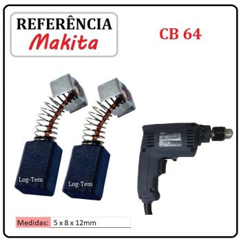 JOGO DE ESCOVA DE CARVÃO - FURADEIRA MAKITA SSP - 194969-9 - CB 64 - MDP 203