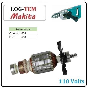 K-1-3-4 / 612636-9A -  INDUZIDO / ROTOR / MOTOR - FURADEIRA MAKITA 110 V - 6300 L - POS.25 - ORIGINAL