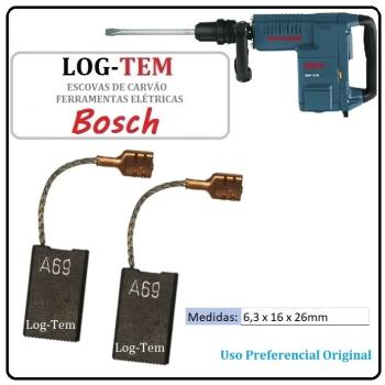 JOGO DE ESCOVA DE CARVÃO - MARTELO BOSCH - 1617014126 - 11316 - GSH 11 E - ORIGINAL