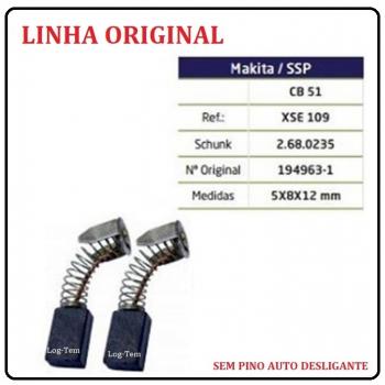 P4-3-1 / XSE 109 - ESCOVA DE CARVÃO MAKITA - CB 51