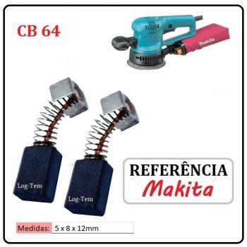 JOGO DE ESCOVA DE CARVÃO - LIXADEIRA ORBITAL MAKITA - 194969-9 - CB 64 - BO 5021
