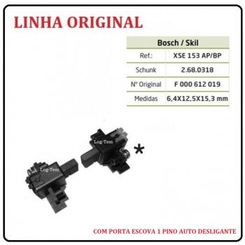 XSE 153 AP/BP - ESCOVA DE CARVÃO BOSCH - 1551.4 - C/ PORTA ESCOVA - C/ 1 PINO
