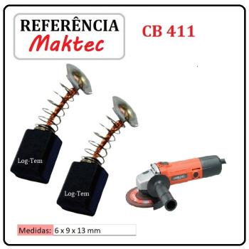 JOGO DE ESCOVA DE CARVÃO - ESMERILHADEIRA MAKITA MAKTEC -  195010-1 - CB 411 - MT 952