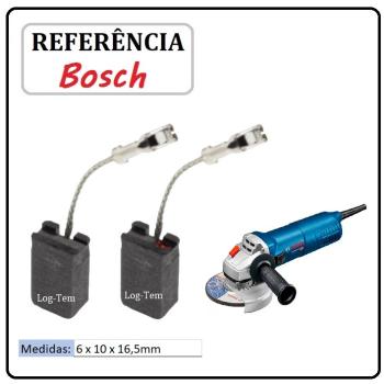 JOGO DE ESCOVA DE CARVÃO - COMBI REBARBADORA BOSCH - 1607000V53 - 1G90 - GWS 9-115