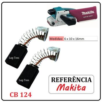 JOGO DE ESCOVA DE CARVÃO - LIXADEIRA DE CINTA MAKITA - 194982-7 - CB 124 - 9900 B