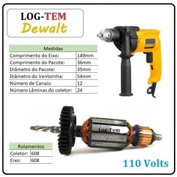 k4-2-10 / 584521-03 - INDUZIDO / ROTOR / MOTOR - FURADEIRA DEWALT 110 V - DW 508 S BR - POS.1 - ORIGINAL