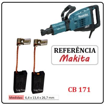 JOGO DE ESCOVA DE CARVÃO - MARTELO MAKITA - 194990-8 - CB 171 - HM 1307 C