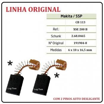 XSE 200 B - ESCOVA DE CARVÃO MAKITA - CB 113 - C/ 2 PINOS