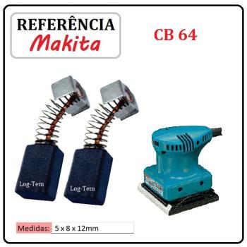 JOGO DE ESCOVA DE CARVÃO - LIXADEIRA ORBITAL MAKITA - 194969-9 - CB 64 - BO 4451