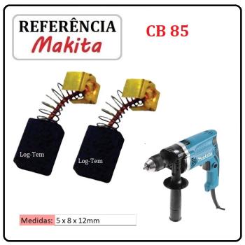 JOGO DE ESCOVA DE CARVÃO - FURADEIRA MAKITA - 194973-8 - CB 85 - HP 1631