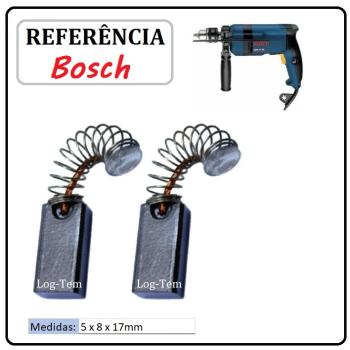 JOGO DE ESCOVA DE CARVÃO - FURADEIRA BOSCH - 1607014117 - 1163.7 - GBM 13 RE