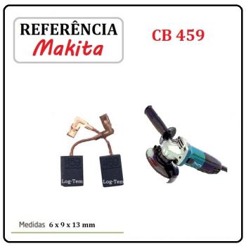 N2-1125 / JOGO DE ESCOVA DE CARVÃO - ESMERILHADEIRA MAKITA - 195026-6 - CB 459 - GA 4530 - ORIGINAL
