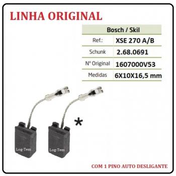 XSE 270 A/B - ESCOVA DE CARVÃO BOSCH - GWS 11-125 - C/ 1 PINO