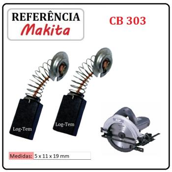 JOGO DE ESCOVA DE CARVÃO - SERRA CIRCULAR MAKITA SSP - 194996-6 - CB 303 - MSS 703