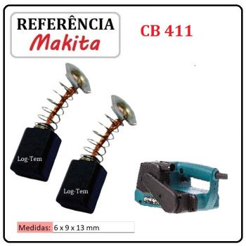 JOGO DE ESCOVA DE CARVÃO - LIXADEIRA DE CINTA MAKITA -  195010-1 - CB 411 - 9911