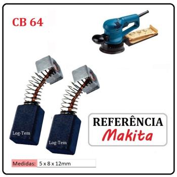 JOGO DE ESCOVA DE CARVÃO - LIXADEIRA ORBITAL MAKITA - 194969-9 - CB 64 - BO 5020