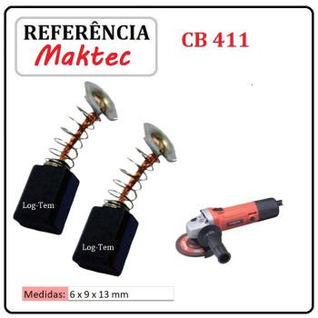 JOGO DE ESCOVA DE CARVÃO - ESMERILHADEIRA MAKITA MAKTEC - 195010-1 - CB 411 - MT 957