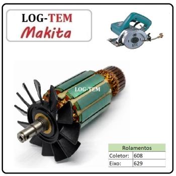 K-2-4-2 / 612826-4 - INDUZIDO / ROTOR / MOTOR - SERRA MARMORE MAKITA 110 V - 4100 NB - POS.17 - ORIGINAL