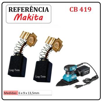 JOGO DE ESCOVA DE CARVÃO - LIXADEIRA ORBITAL MAKITA - 195015-1 - CB 419 - B0 4565