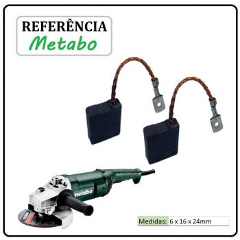 JOGO DE ESCOVA DE CARVÃO - ESMERILHADEIRA METABO - 31603395 - W 2080