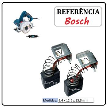 JOGO DE ESCOVA DE CARVÃO - SERRA MARMORE BOSCH - F000611036 - 1E48 - GDC 125