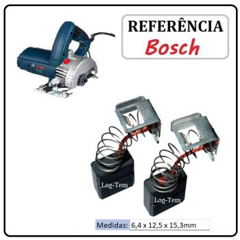 JOGO DE ESCOVA DE CARVÃO - SERRA MARMORE BOSCH - F000611036 - 1E48 - GDC 14-40