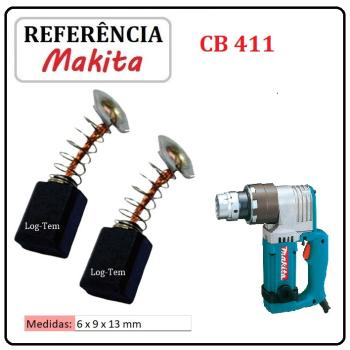 JOGO DE ESCOVA DE CARVÃO - CHAVE CISALHA MAKITA -  195010-1 - CB 411 - 6922 NB