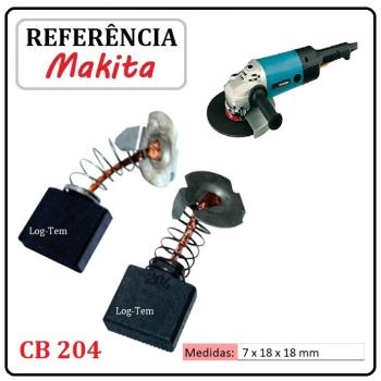 JOGO DE ESCOVA DE CARVÃO - ESMERILHADEIRA MAKITA - 194992-4 - CB 204 - 9079