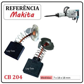 JOGO DE ESCOVA DE CARVÃO - MARTELO MAKITA - 194992-4 - CB 204 - HM 1305