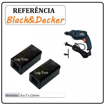 JOGO DE ESCOVA DE CARVÃO - FURADEIRA BLACK & DECKER - 832998-06 - KR 500