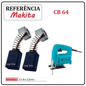 JOGO DE ESCOVA DE CARVÃO - SERRA TICO-TICO MAKITA - 194969-9 - CB 64 - 4323