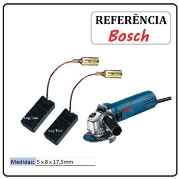 JOGO DE ESCOVA DE CARVÃO - ESMERILHADEIRA BOSCH - 1607014116 - 1700 - GWS 7-115