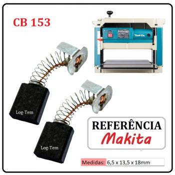 JOGO DE ESCOVA DE CARVÃO - PLAINA DESENGROSSO MAKITA - 194985-1 - CB 153 - 2012 NB