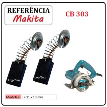 JOGO DE ESCOVA DE CARVÃO - SERRA MARMORE MAKITA -  194996-6 - CB 303 - 4100 NH