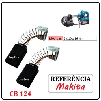 JOGO DE ESCOVA DE CARVÃO - SERRA DE FITA MAKITA - 194982-7 - CB 124 - 2106