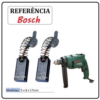 JOGO DE ESCOVA DE CARVÃO - FURADEIRA BOSCH -  9618086870 - 7081 - SUPER HOBBY