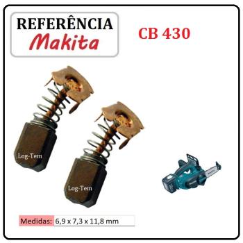 JOGO DE ESCOVA DE CARVÃO - ELETROSERRA BATERIA MAKITA - 195018-5 - CB 430 - BUC 121