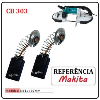 JOGO DE ESCOVA DE CARVÃO - SERRA DE FITA MAKITA -  194996-6 - CB 303 - 2107 F