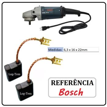 JOGO DE ESCOVA DE CARVÃO - LIXADEIRA BOSCH - 1607014171 - 1353 - GWS 18 U