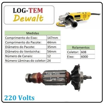 M-3-4-4 / 185982-01 -  INDUZIDO / ROTOR / MOTOR - ESMERILHADEIRA DEWALT 220 V - DW 402 - POS.1 - ORIGINAL