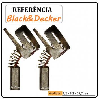 JOGO DE ESCOVA DE CARVÃO - SERRA TICO-TICO BLACK & DECKER AGULHA - 601024 - 7508