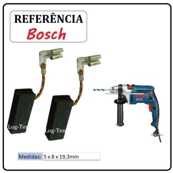 JOGO DE ESCOVA DE CARVÃO - FURADEIRA BOSCH - 1617000525 - 1A4E - GSB 16 RE
