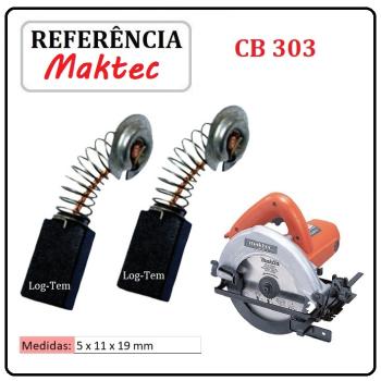 JOGO DE ESCOVA DE CARVÃO - SERRA CIRCULAR MAKTEC - 194996-6 - CB 303 - MT 560